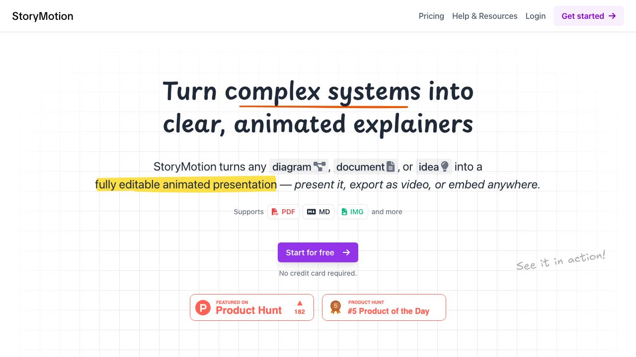 StoryMotion 网站截图