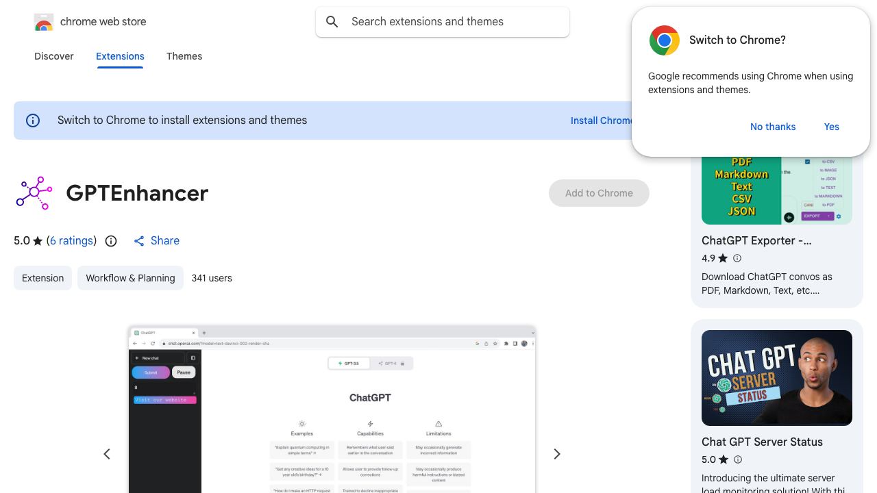 GPTEnhancer 网站截图