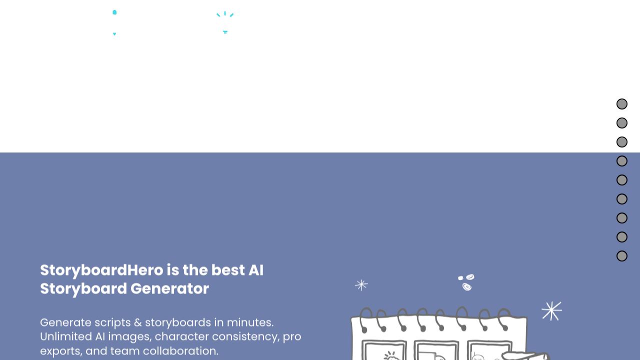 Storyboard Hero website screenshot