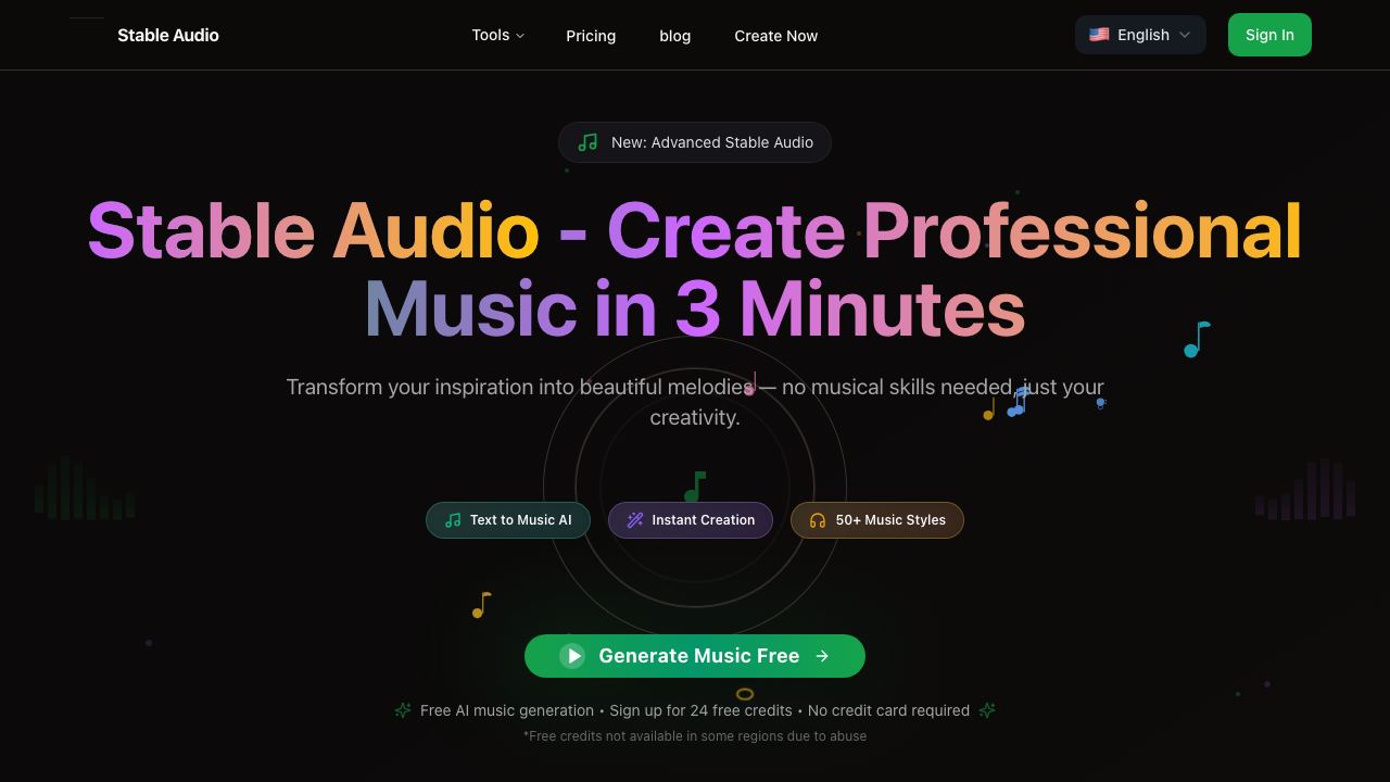 Stable Audio- 网站截图