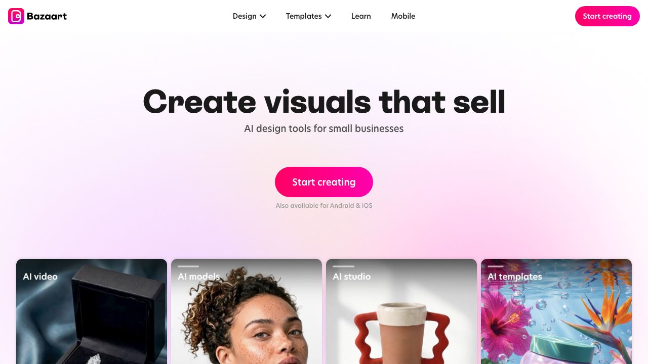 bazaart.me 网站截图