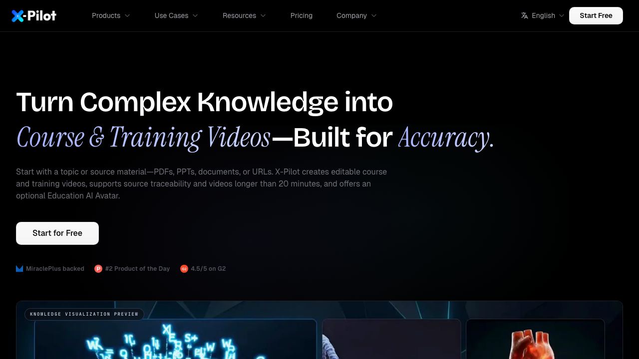 X-Pilot AI 网站截图