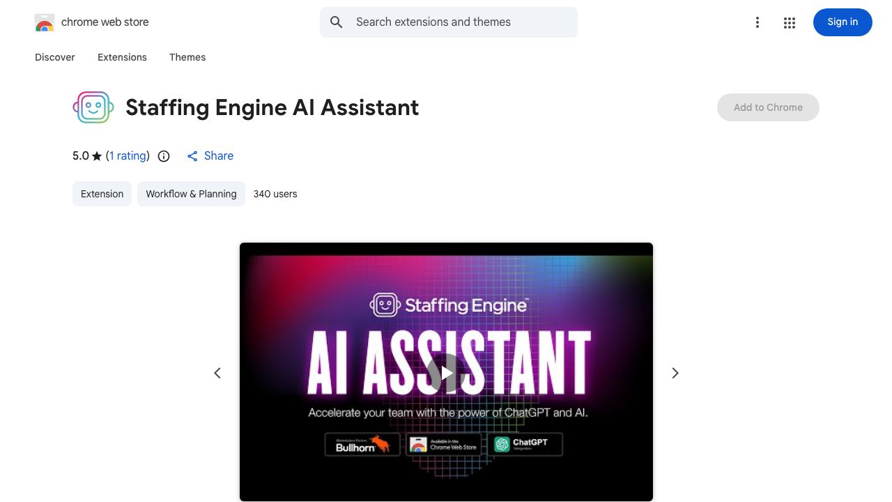 Staffing Engine AI Assistant 网站截图