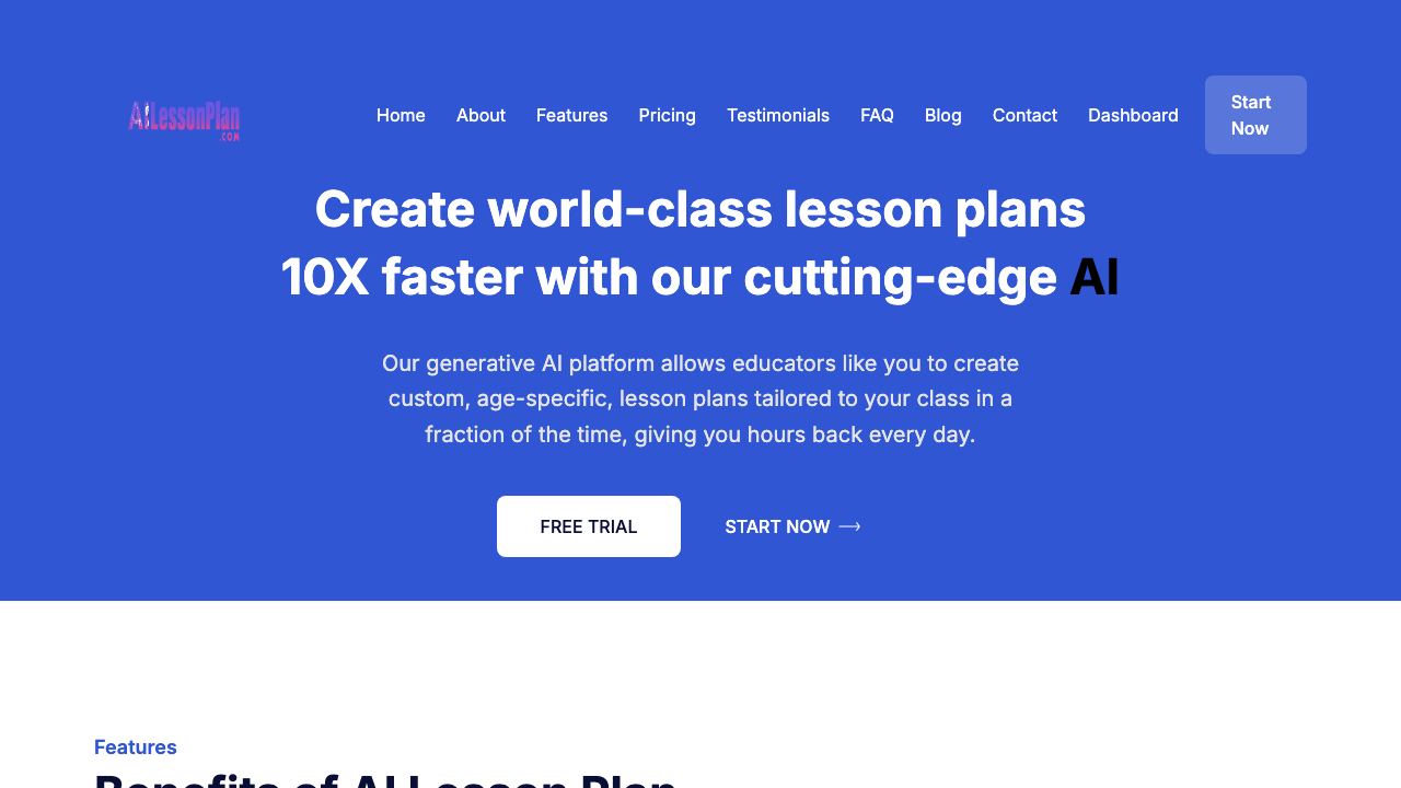 AI-Lesson Plan 网站截图