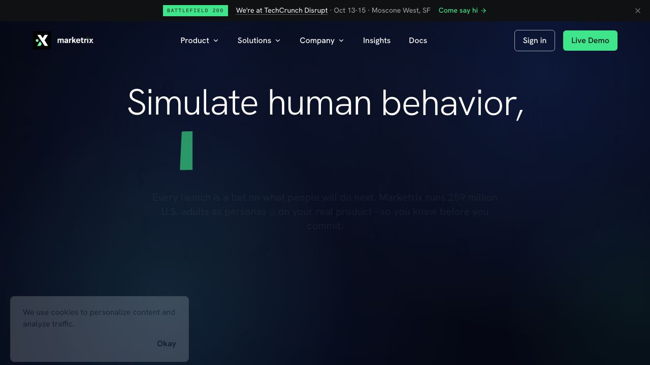 Marketrix.ai website screenshot