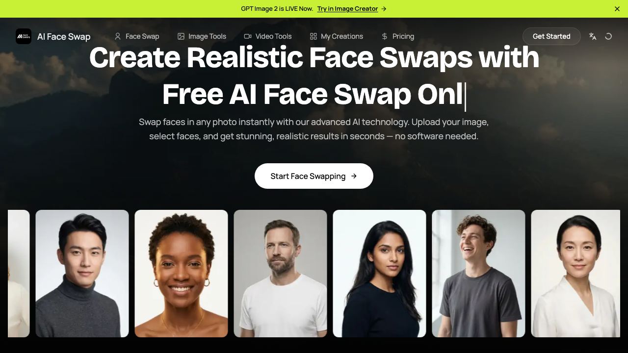 ai face swap - app 网站截图