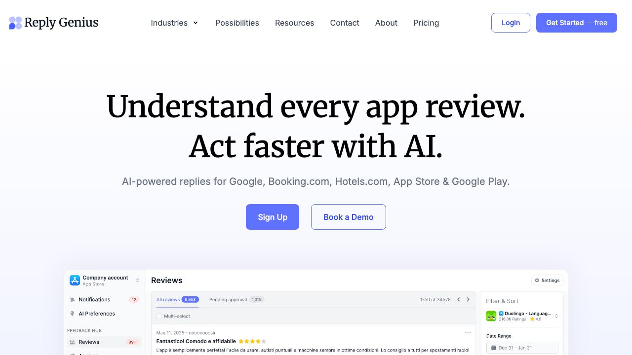 ReplyGenius.ai 网站截图