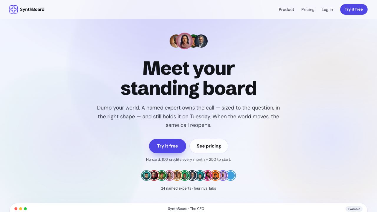 SynthBoard.ai 网站截图