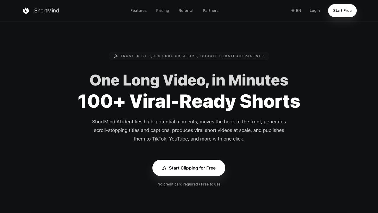 ShortMind 网站截图