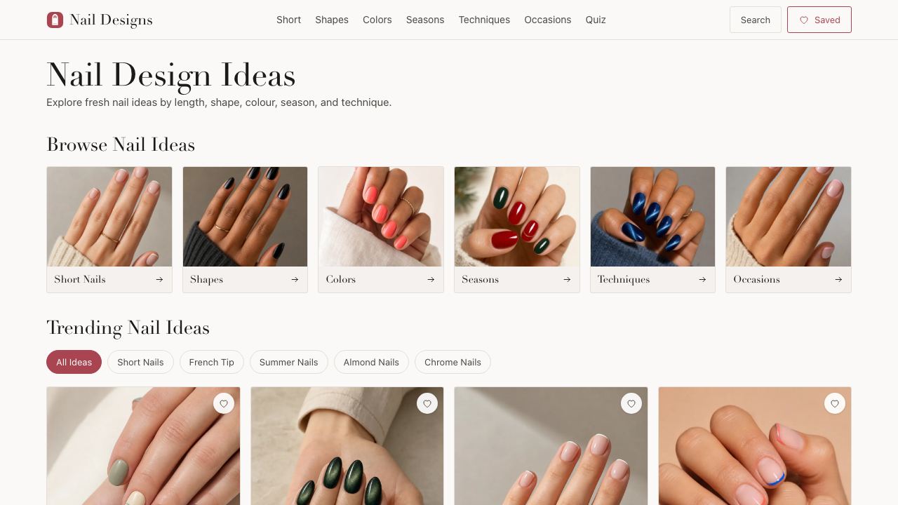 Nail Designs Co website screenshot