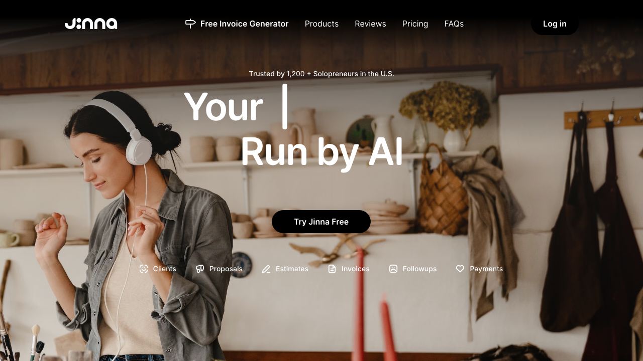 Jinna.ai website screenshot