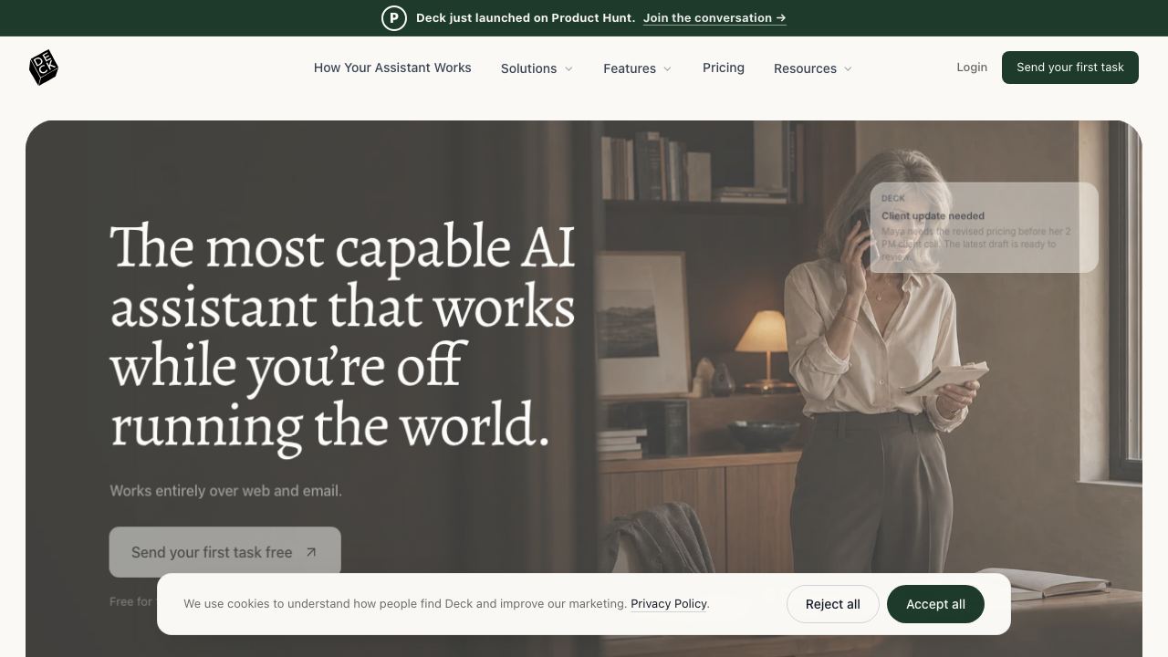 Deck website screenshot