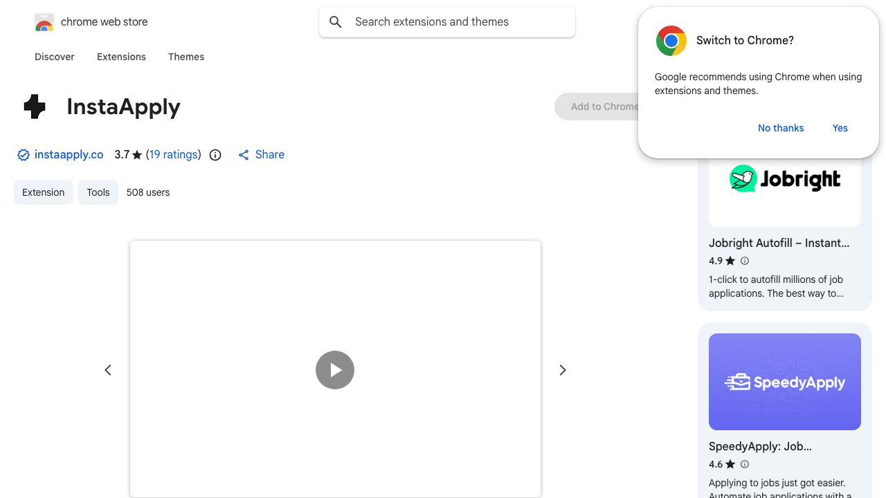 InstaApply website screenshot