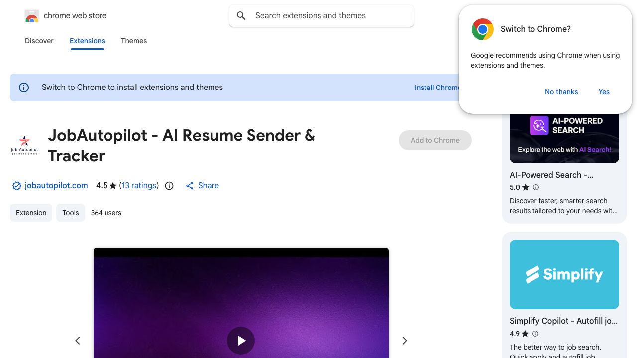 JobAutopilot - AI Resume Sender & Tracker 网站截图