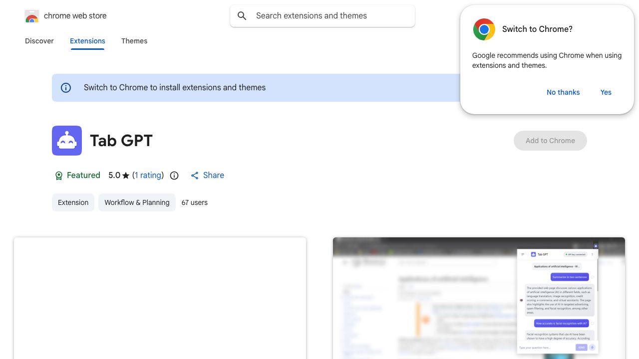 Tab GPT 网站截图