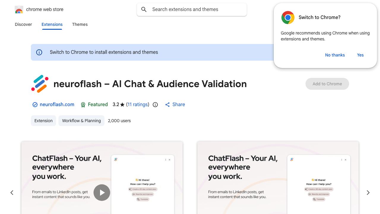 ChatFlash – ChatGPT with your own voice 网站截图