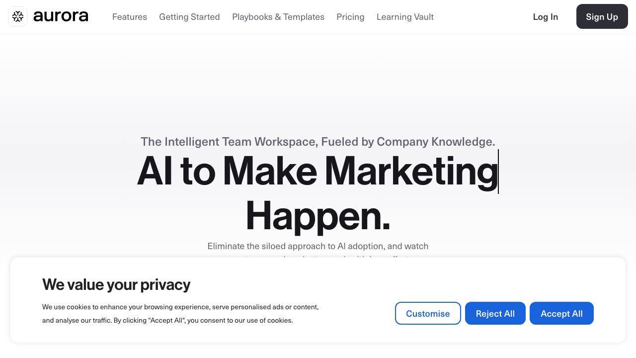 Aurora AI 网站截图