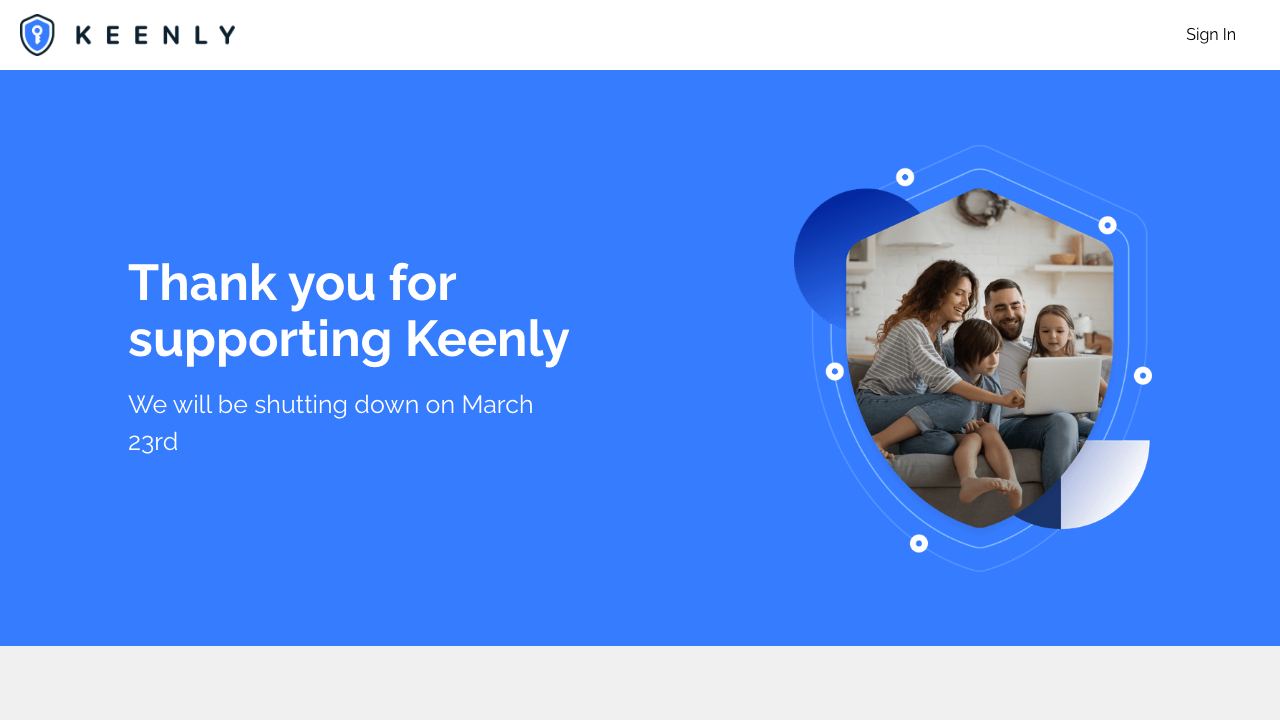 Keenly 网站截图