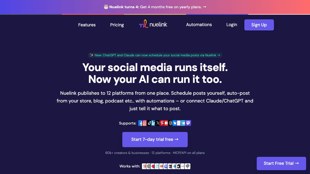 Nuelink 网站截图