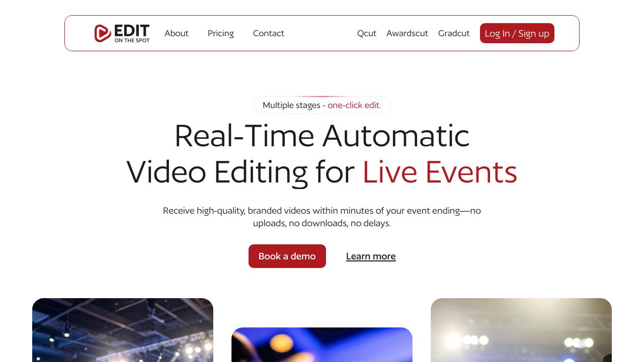 Edit on the Spot website screenshot