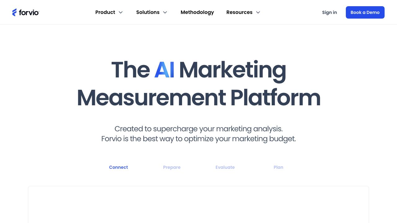 Forvio website screenshot