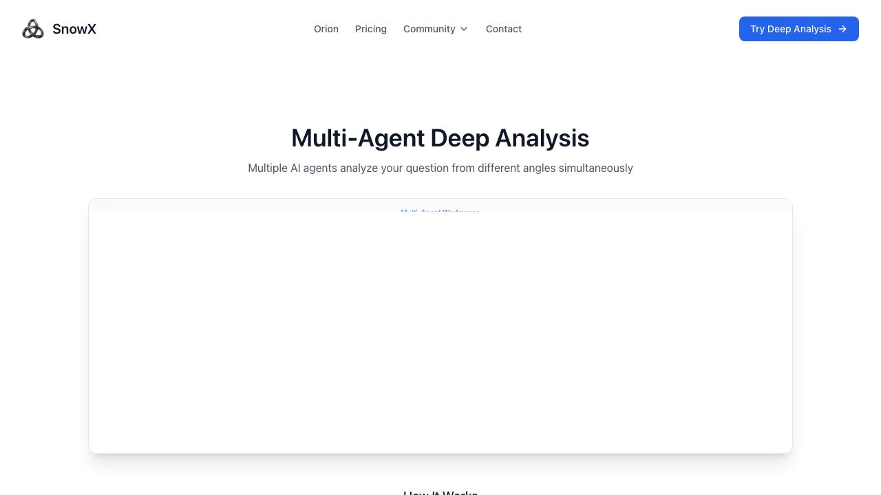SnowX.ai 网站截图