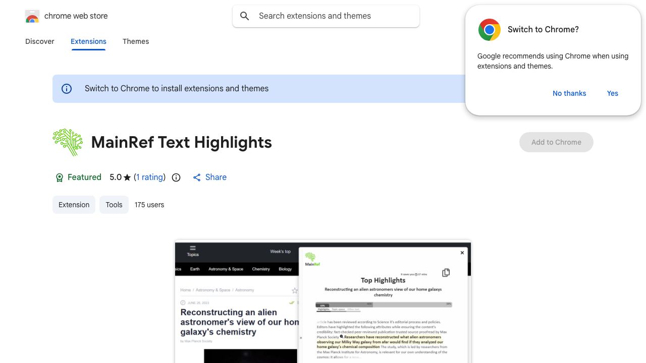 MainRef Text Highlights 网站截图