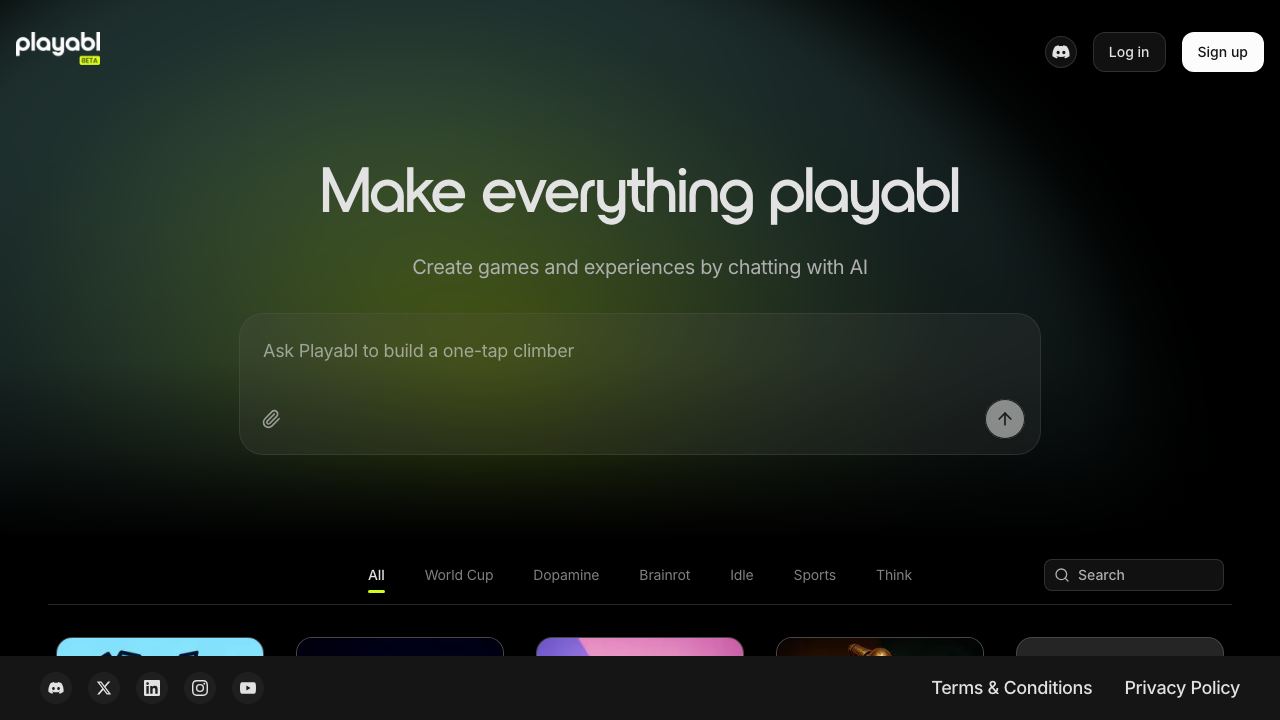 Playabl website screenshot