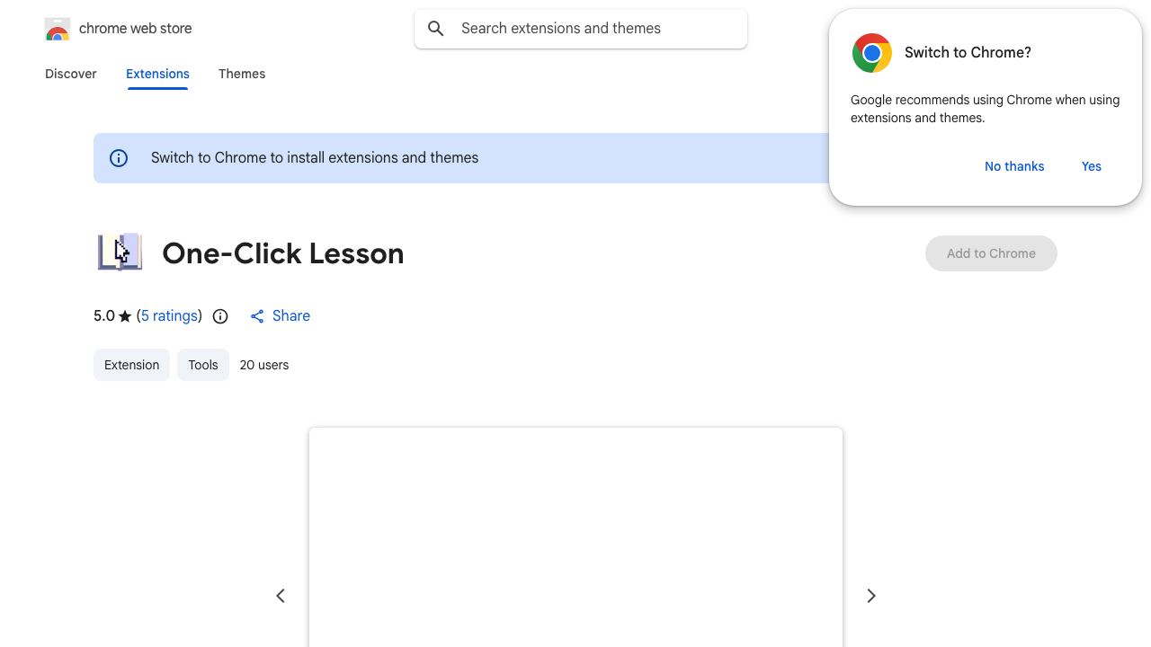 One-Click Lesson 网站截图