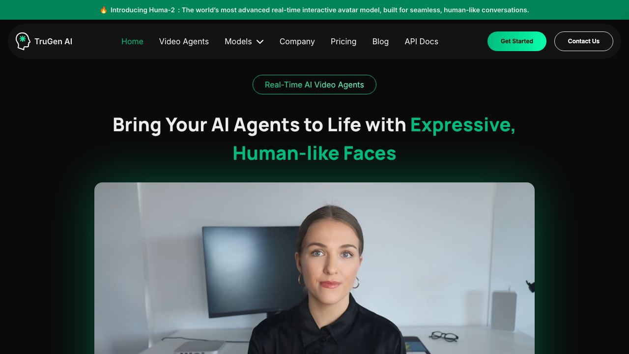 TruGen AI 网站截图