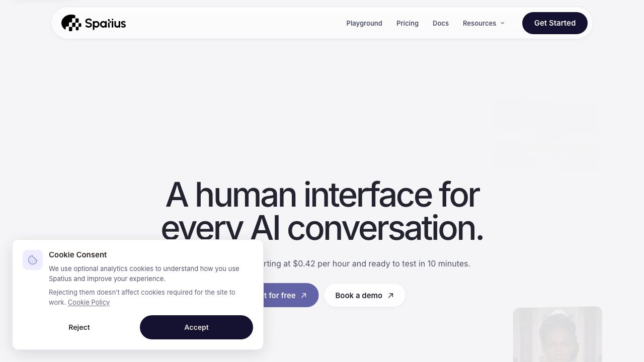 Spatius.ai 网站截图