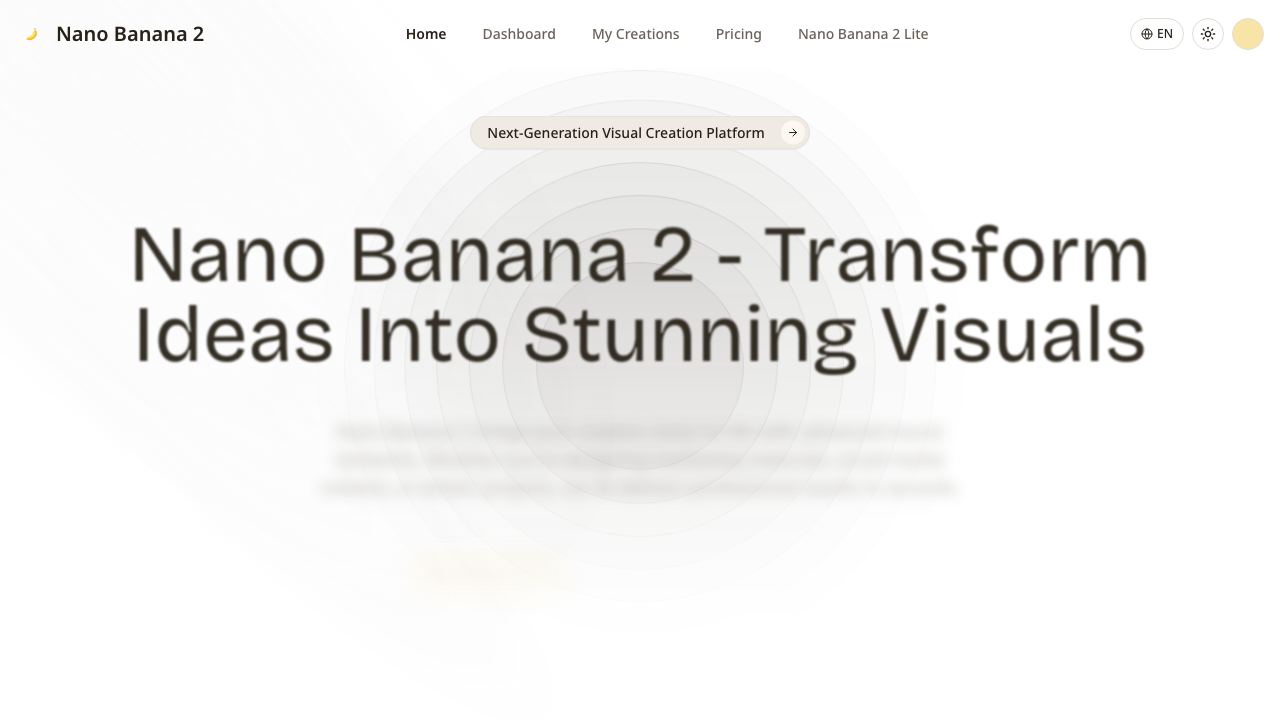 NanoBanana 2 网站截图