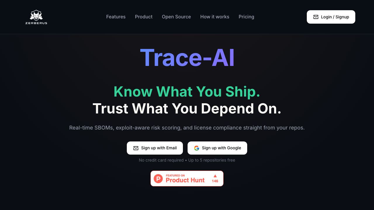 Trace-AI 网站截图
