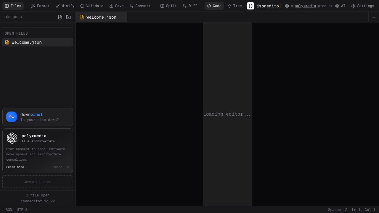 jsoneditor.io 网站截图