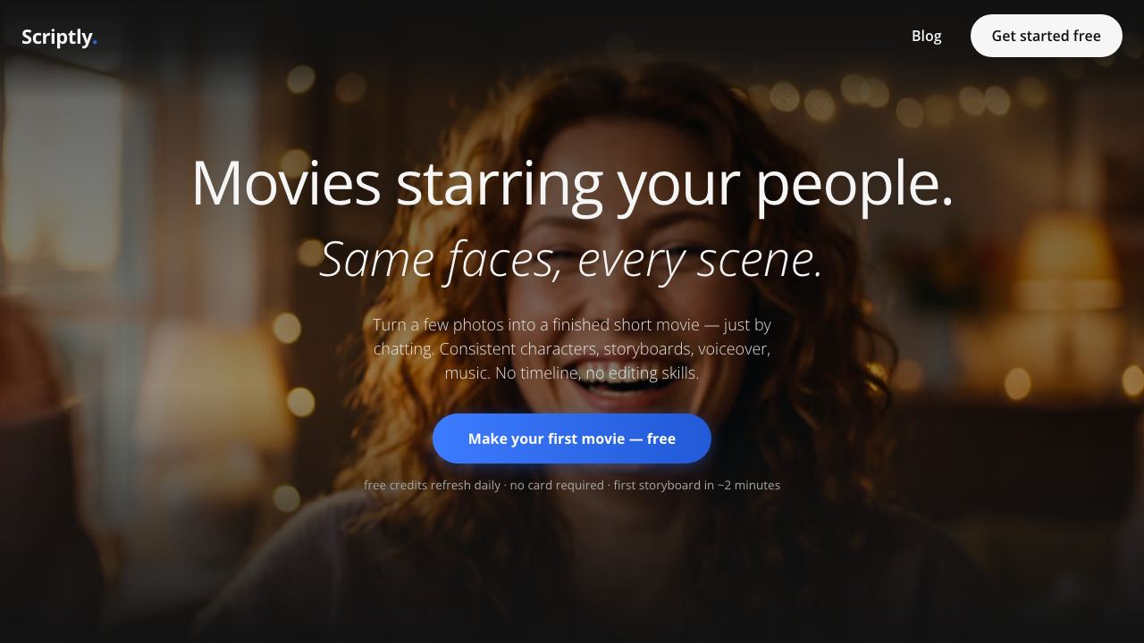 Scriptly AI 网站截图