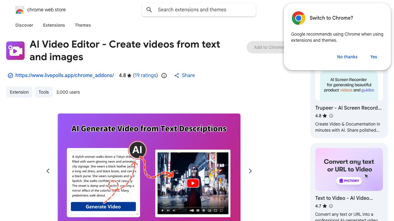 AI Video Editor - Text to Video By Sora 网站截图