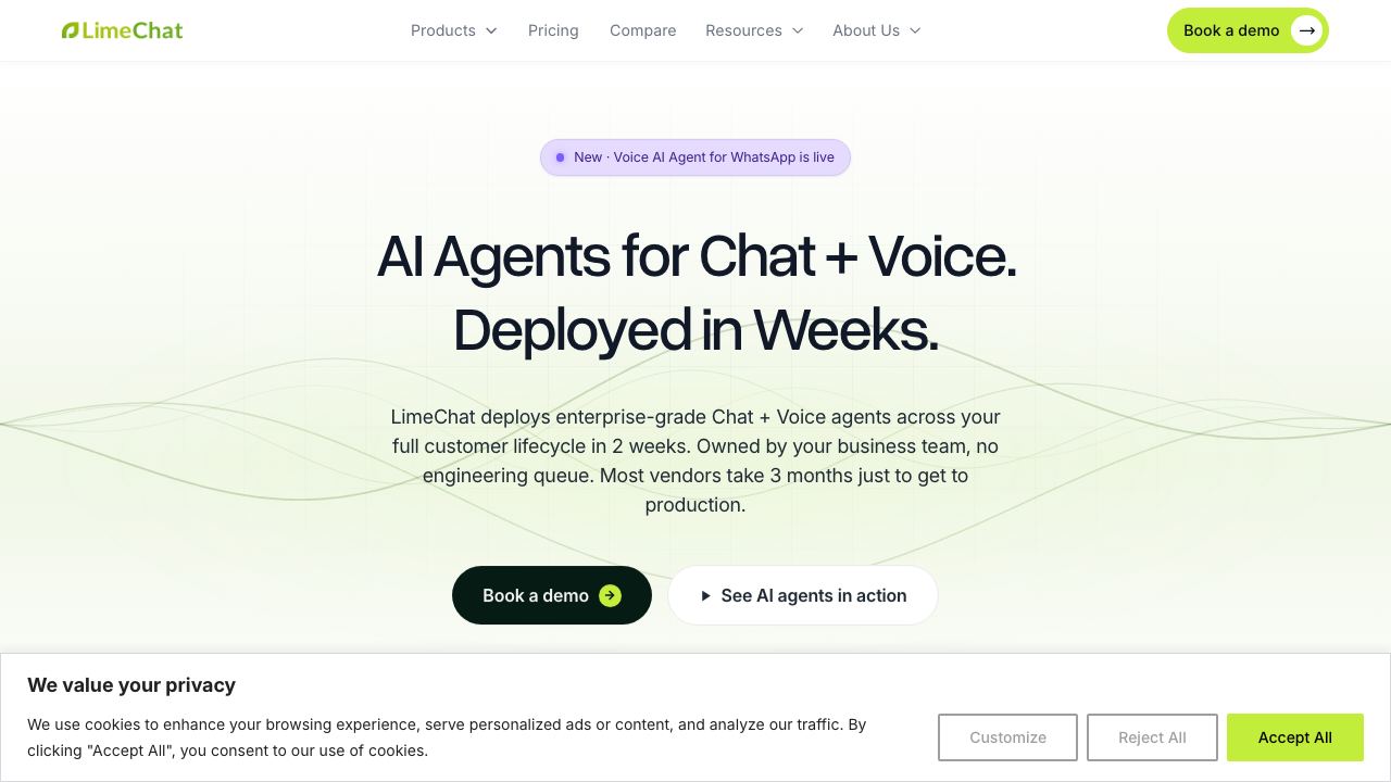 LimeChat website screenshot