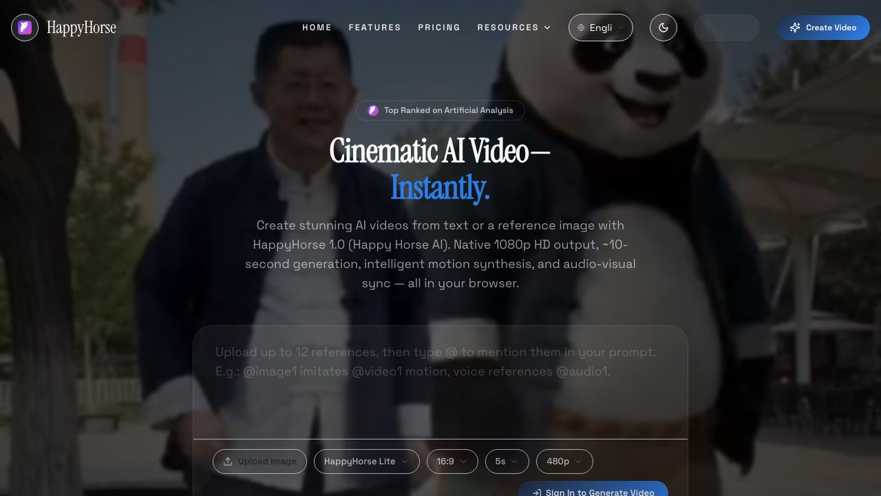 HappyHorse - 1 网站截图