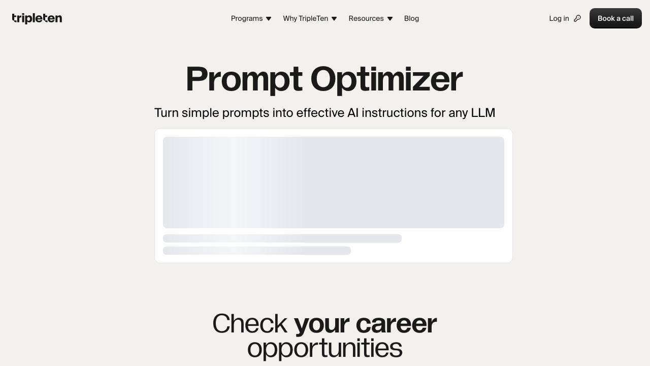 AI Prompt Optimizer 网站截图