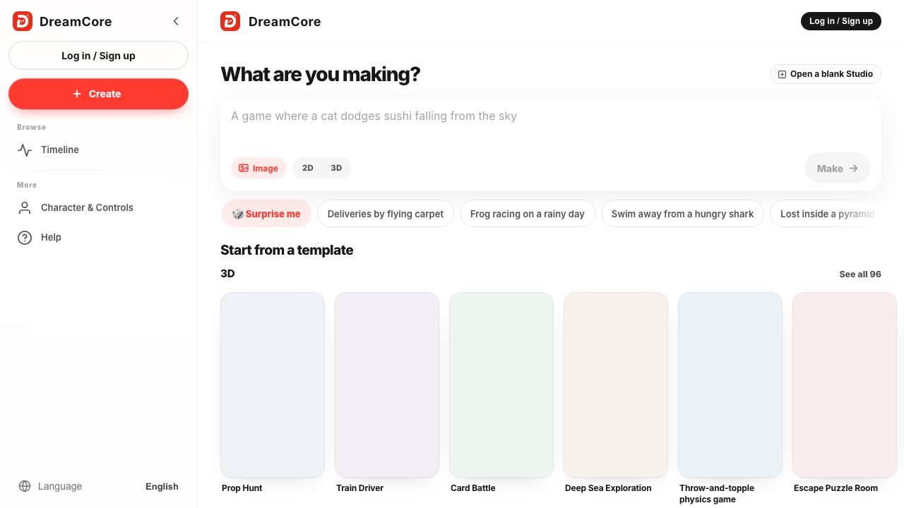 Dreamcore website screenshot