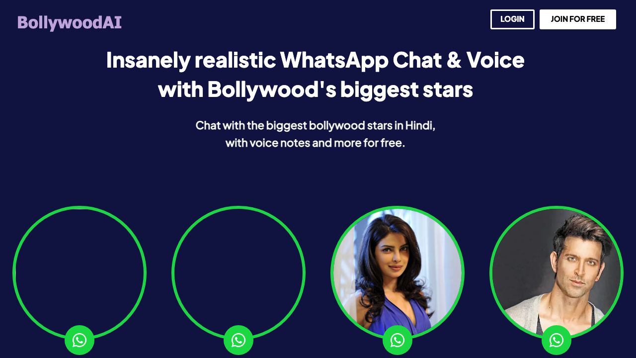 Bollywoodai 网站截图