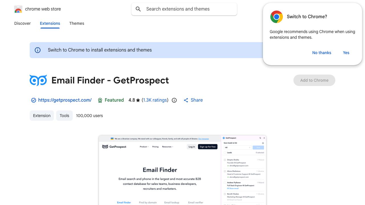 Getprospect 网站截图