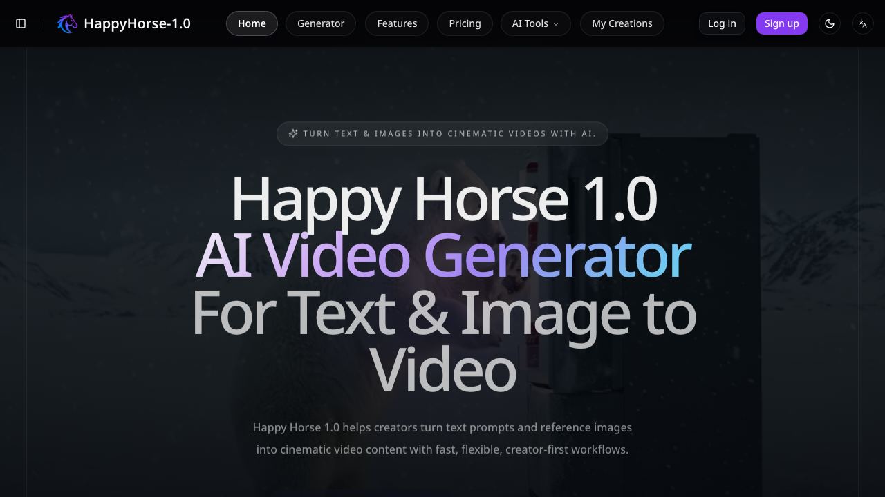 Happy Horse 1.0 网站截图