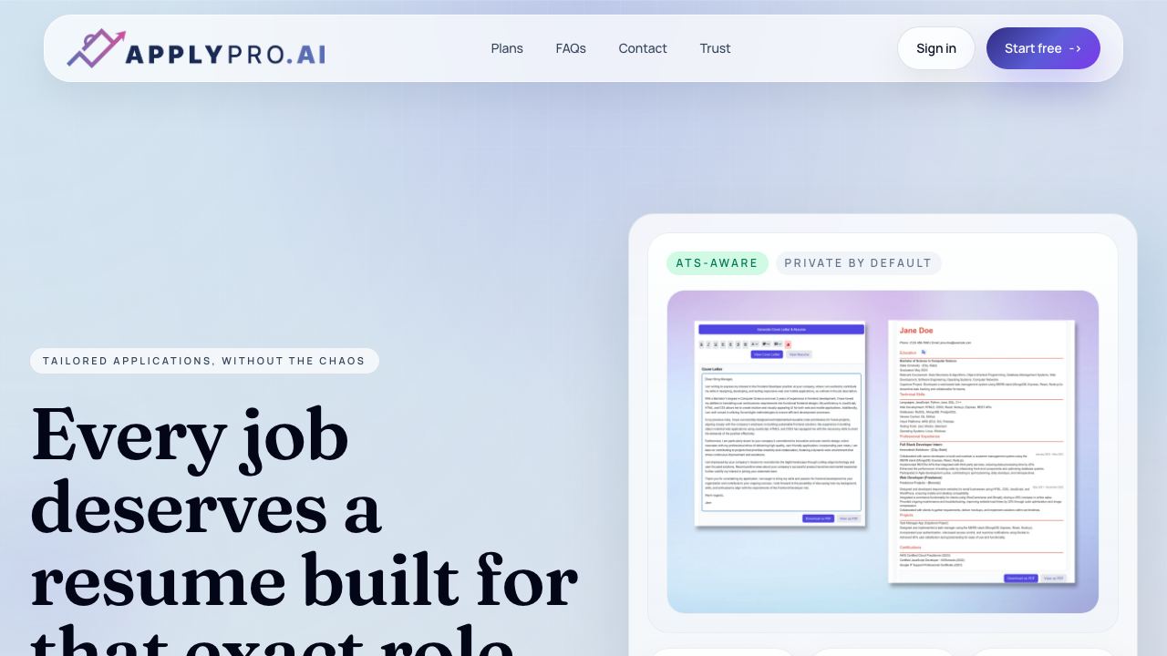 Apply Pro website screenshot