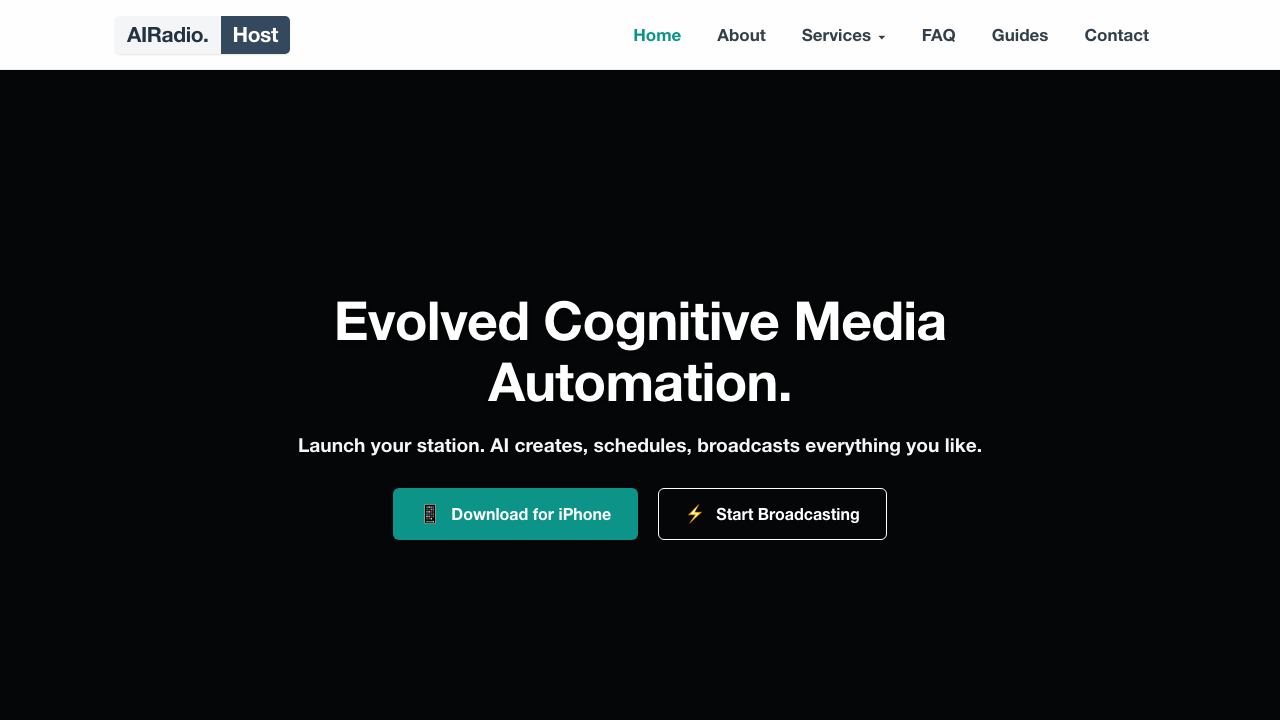 AIRadio.Host 网站截图