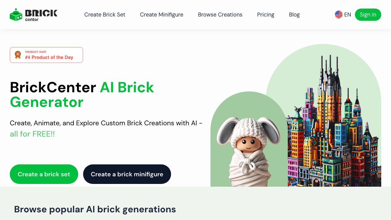 BrickCenter website screenshot