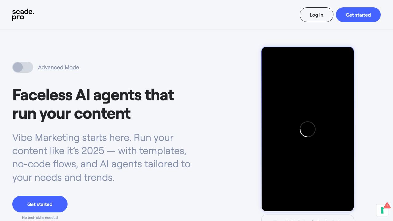 Scade.pro website screenshot