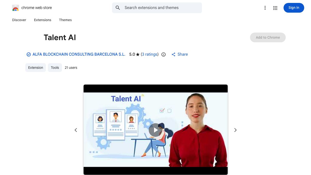 Talent AI 网站截图