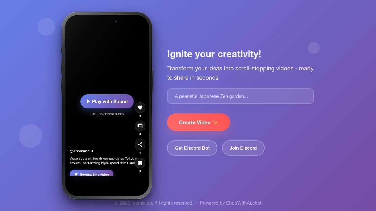 AI-Powered Text-to-Video App 网站截图