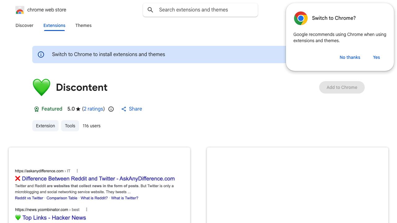Discontent 网站截图
